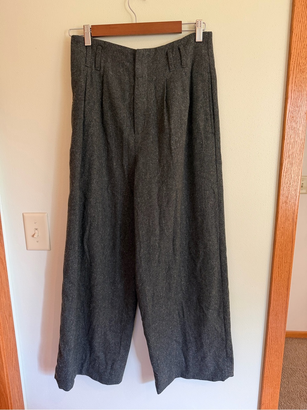 Banana Republic Wool Wide-Leg Trousers